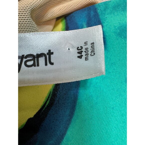 Lane Bryant Womens Ruched Swimsuit Top Size 44C Multicolor Swimwear Beach Chic - Picture 3 of 12